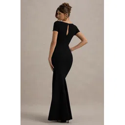 wanquila Women Bodycon Black Maxi/Full Length Dress image 2