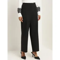 Wardrobe by Westside Black Solid Trousers-picture-15