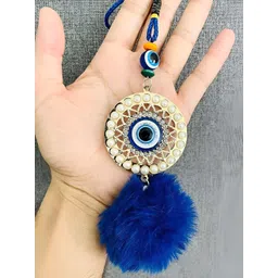 WARMINGO DE Blue & White Glossy Evil Eye Wall Hanging-picture-24