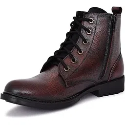 warnex Endicott Men's Genuine Leather High Ankle Casual Boots, Side Zip-picture-16