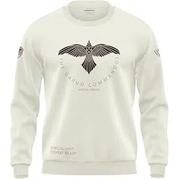 Warrior World Men's Sweatshirt 100% Cotton | Tactical-Inspired Graphic Design Crewneck Winter Wear Casual Street Style-picture-13