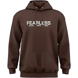 warriorworld Men’s 100% Cotton Hoodie with Fearless Motivational Print | Soft Fleece Winter Warm Hooded with Kangaroo Pocket | Stylish Regular Fit-picture-12