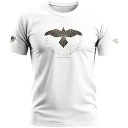 warriorworld Men’s Garuda Camando T-Shirt | 100% Pure Cotton | Casual Wear | Soft & Breathable | Round Neck Regular Fit-picture-29