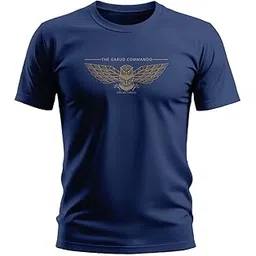 warriorworld Men’s Pure Cotton T-Shirt | Soft Cotton Tee with Stylish Eagle Wings Graphic Print | Casual & Comfortable Round Neck Half Sleeve Top.-picture-19