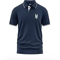 warriorworld Warrior World Men’s Polo T-Shirt | 100% Cotton | 270 GSM Heavy Fabric | Black Slim Fit Casual & Office Wear Polo | Stylish Collar Tee with Iconic Chest Logo-picture-33