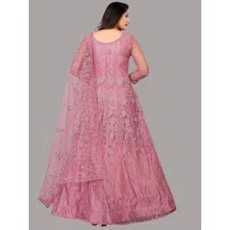 Warthy Ent Floral Embroidered Unstitched Dress Material image 3