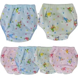 Washable, Reusable & Water Resistant PVC Joker Printed Panties with Outer Plastic & Inner Cotton Underwear/Panties for 0-6 Months Unisex Babies-Pack of 6_M Assorted-picture-13