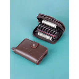 WATCHSTAR Men Zip Detail Leather Card Holder-picture-28