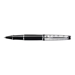 Waterman Expert Deluxe Blue Roller Ball Pen Bold Chrome Trim Black Body Color, 9000017160-picture-20