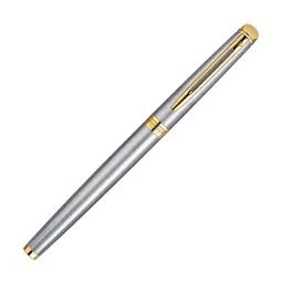 Waterman Hemisphere Gold Trim Blue Fountain Pen Silver Body Color, 9000017087-image-19