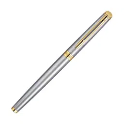 Waterman Hemisphere Gold Trim Blue Roller Ball Pen Silver Body Color, 9000017088-image-12
