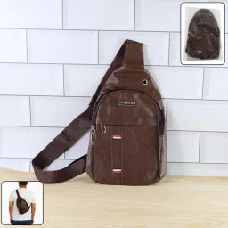 Waterproof Anti Theft Cross-Body Fanny Pack Waist Bag, Shoulder Bags Chest Men Casual Fashion USB Charging Earphone Hook Sling Travel Bag (1 Pc) Designed for Daily use image 1