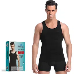 watthick Slim N Lift Slimming Tummy Tucker Body Shaper Vest for Men] Men Vest image 5