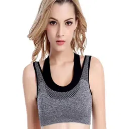 WAVE FASHION Full Coverage Lightly Padded Cotton Sports Bra-picture-10