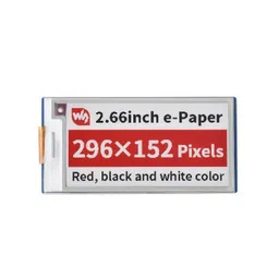 Waveshare 2.66inch E-Paper E-Ink Display Module (B) for Raspberry Pi Pico, 296×152, Red / Black / White, SPI - RS679 Waveshare 2.66inch E-Paper E-Ink Display Module (B) for Raspberry Pi Pico, 296×152, Red / Black / White, SPI - RS679-picture-22