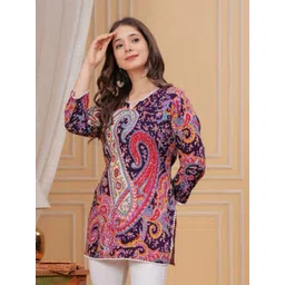 Wawlooks Women Paisley Printed Kurti-picture-14
