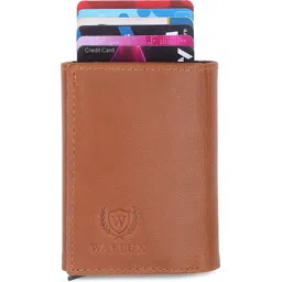 waylux Men Formal Tan Genuine Leather RFID Wallet-picture-17