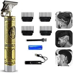 WDK Professional Cordless Hair Trimmer for Men - T-Blade Zero Gapped Trimmer with 4 Guide Combs, USB Rechargeable, Precision Hair Clippers for Beard & Hair Cutting-picture-48