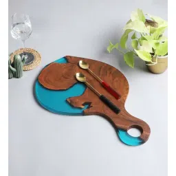 we wood Aqua Blue Wood Handcrafted Cheeseboard-picture-11