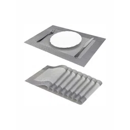 We3 8 - Pcs Grey Textured Table Placemats-picture-29