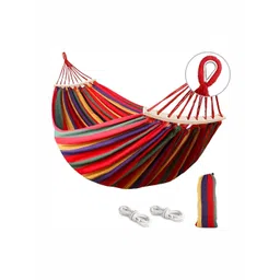 We3 Blue & Red Striped Hammock Swing With Carry bag & Straps-picture-27