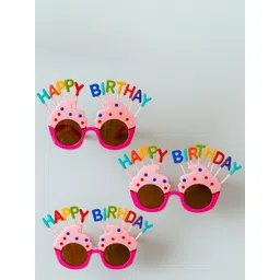 We3 Unisex Set Of 3 Sweet Cupcake Happy Birthday Sunglasses HBD goggles-Pink-PK3-picture-22