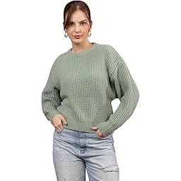 wear lusso Stylish Women’s Round Neck Pullover Sweater | Cozy Full Sleeve Knitwear | Casual Winter Wear Sweater Top for Ladies & Girls-picture-45