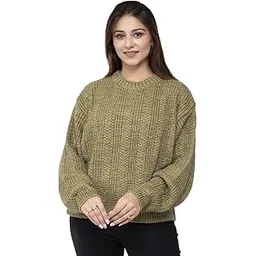 wear lusso Women 100% Wool Pullover Sweater Regular Fit for Winter Wear | Full Sleeve | Stylish Sweater Crafted with Comfort Fit and Modern Clothing for Winter Wear-picture-11
