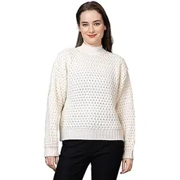 wear lusso Women Pullover Sweater Relaxed Fit for Winter Wear | Full Sleeve | 100% Wool | Latest Stylish Turtle Neck Sweater for Winter Wear-picture-27