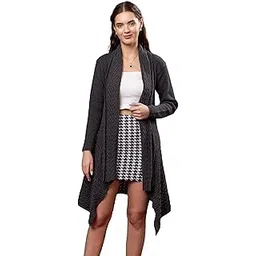 wear lusso Women’s & Girls’ Winter Woolen V-Neck Open Front Longline Shrug Cardigan Sweater-picture-15