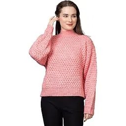 wear lusso Women’s Pullover Sweater Relaxed Fit for Winter Wear | Full Sleeve | 100% Wool | Latest Stylish Sweater Crafted with Comfort Fit for Winter Wear-picture-29