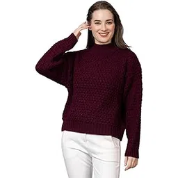 wear lusso Women’s Pullover Sweater Relaxed Fit for Winter Wear | Full Sleeve | 100% Wool | Latest Stylish Sweater | Crafted with Comfort Fit for Winter Wear.-picture-30