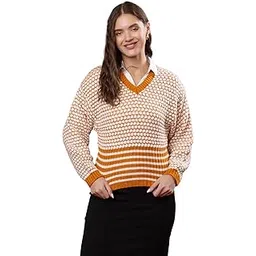 wear lusso Womens V-Neck Pullover Sweater for Winter Wear | Full Sleeve Stylish Pullover Sweater-picture-21