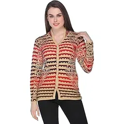 wear lusso Women's Winter wear Round Neck Multicolor Woolen Cardigan-picture-26