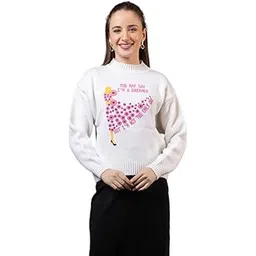 wear lusso Women’s Woolen Casual Wear Stylish Sweater | Cozy and Warm 3D Print Knit Pullover for Girls & Ladies | Soft and Comfortable Winter Sweater-picture-20