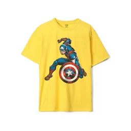 Wear Your Mind Boys Captain America Printed Extended Sleeves Applique T-shirt-picture-17