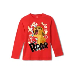 Wear Your Mind Boys Lion King Printed Pure Cotton Applique T-shirt-picture-20