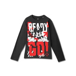 Wear Your Mind Boys Mickey Mouse Printed Applique T-shirt-picture-54