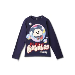 Wear Your Mind Boys Mickey Mouse Printed Applique T-shirt-picture-49