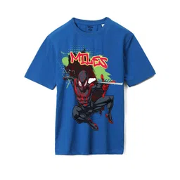 Wear Your Mind Boys Spider-Man Graphic Printed Round Neck Cotton Oversized T-shirt-picture-16