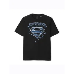 Wear Your Mind Boys Superman Printed Round Neck Pure Cotton Oversized T-shirt-picture-20