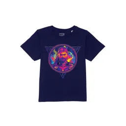 Wear Your Mind Boys Thor Printed Round Neck Short Sleeves Cotton Regular T-shirt-picture-24