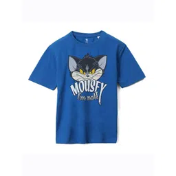 Wear Your Mind Boys Tom & Jerry Printed Pure Cotton Loose T-shirt-picture-28