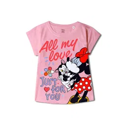 Wear Your Mind Girls Mickey Mouse Printed Round Neck Top-picture-45