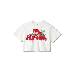 Wear Your Mind Girls Printed Pure Cotton Applique Boxy T-shirt-picture-20