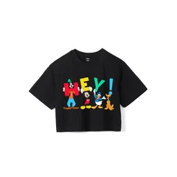 Wear Your Mind Girls Printed Pure Cotton Boxy T-shirt-picture-15