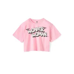 Wear Your Mind Girls Printed Pure Cotton Boxy T-shirt-picture-17