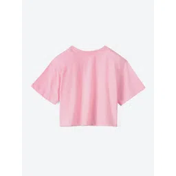 Wear Your Mind Girls Printed Pure Cotton Boxy T-shirt image 2