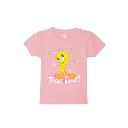 Wear Your Mind Girls Tweety  Cotton Printed Causal T-shirts-picture-24