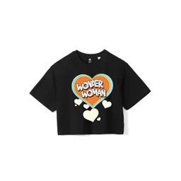 Wear Your Mind Girls Typography Printed Pure Cotton Boxy T-shirt-picture-25